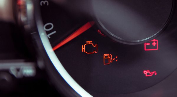 warning lights on car dashboard