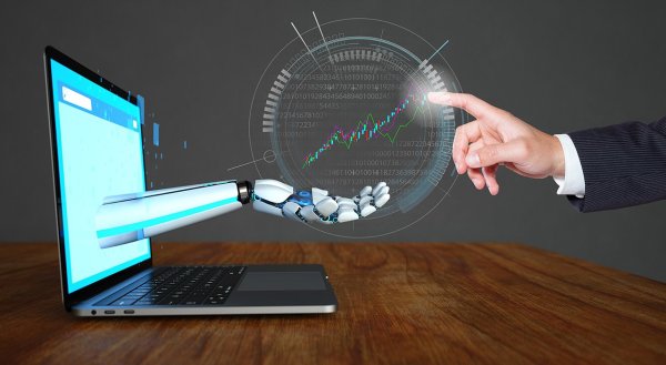 AI Trader Robot Businessman