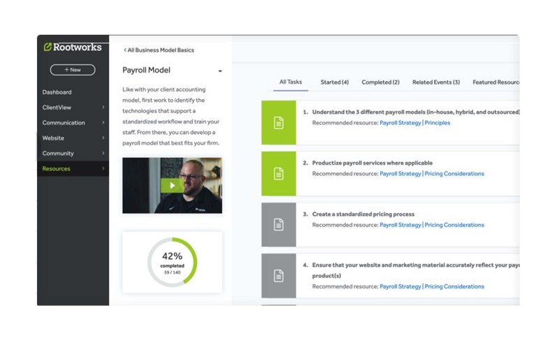 Rootworks dashboard