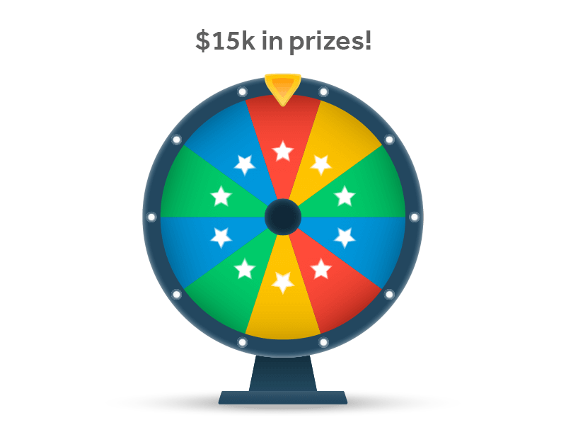 spinning prize wheel