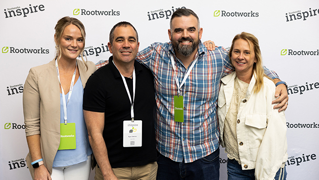 Members got the chance to take group pictures in front of the Inspire Conference 2022 picture wall.