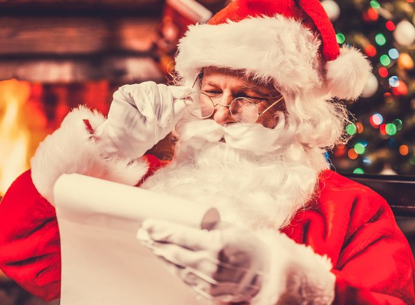Santa checking his list