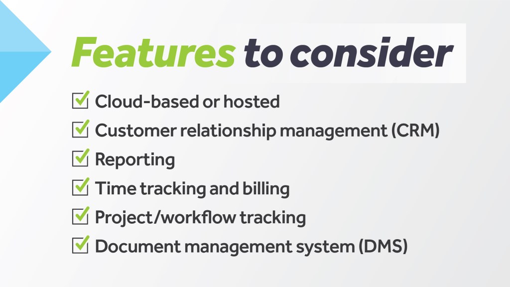 Practice management solution features to consider