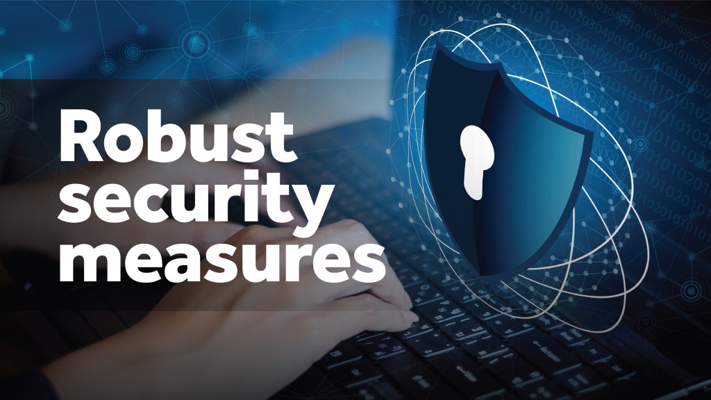 Accountant at computer securing their invaluable client data.